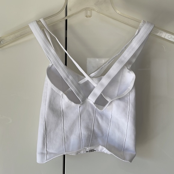 FREE PEOPLE Stay With Me Tank in White Size- XS/Small NWOT - Picture 5 of 16